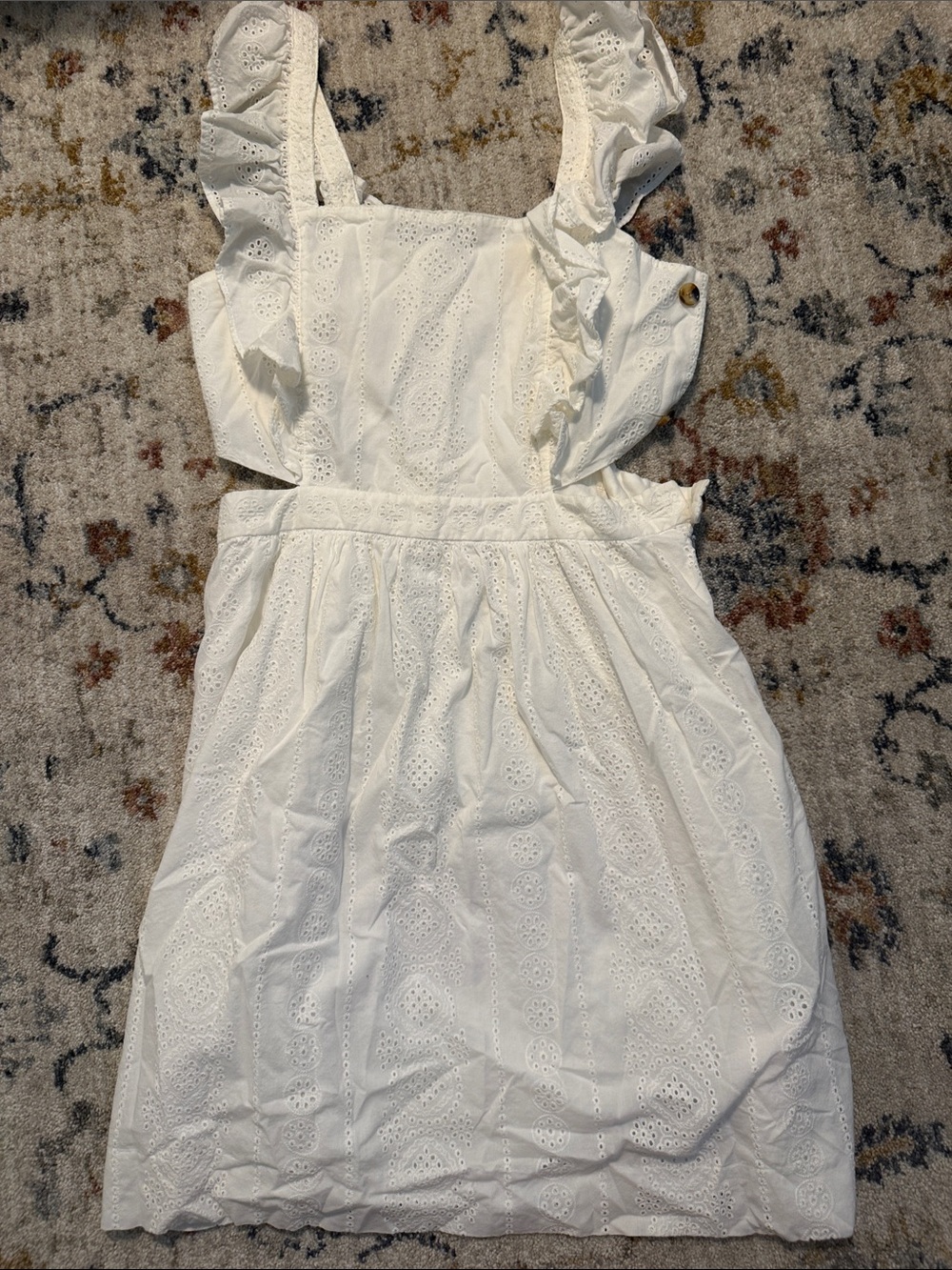 White Eyelet Ruffle Sundress - Picture 2 of 5